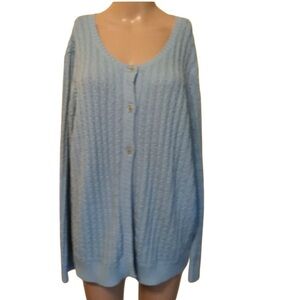 NWT Talbots Pima Cotton Long Sleeve Cardigan Sweater size 1X